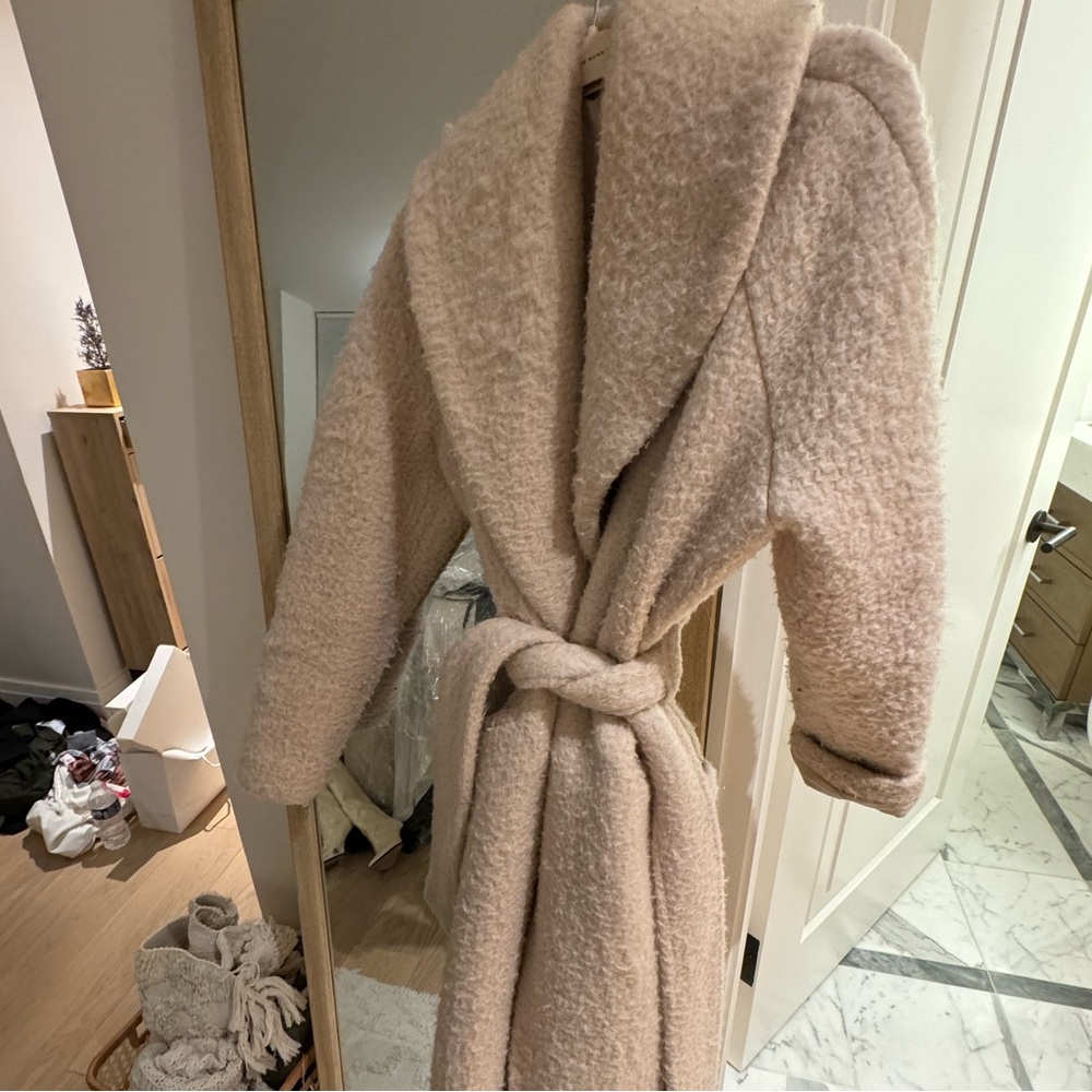 Express Sherpa Size Small Wool-Blend Label Shaut … - image 4